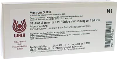 Meniscus Gl D30 Ampullen 10X1 ml Ampullen