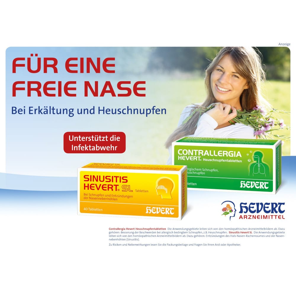 CONTRALLERGIA HEVERT Heuschnupfentabletten 100 St Tabletten