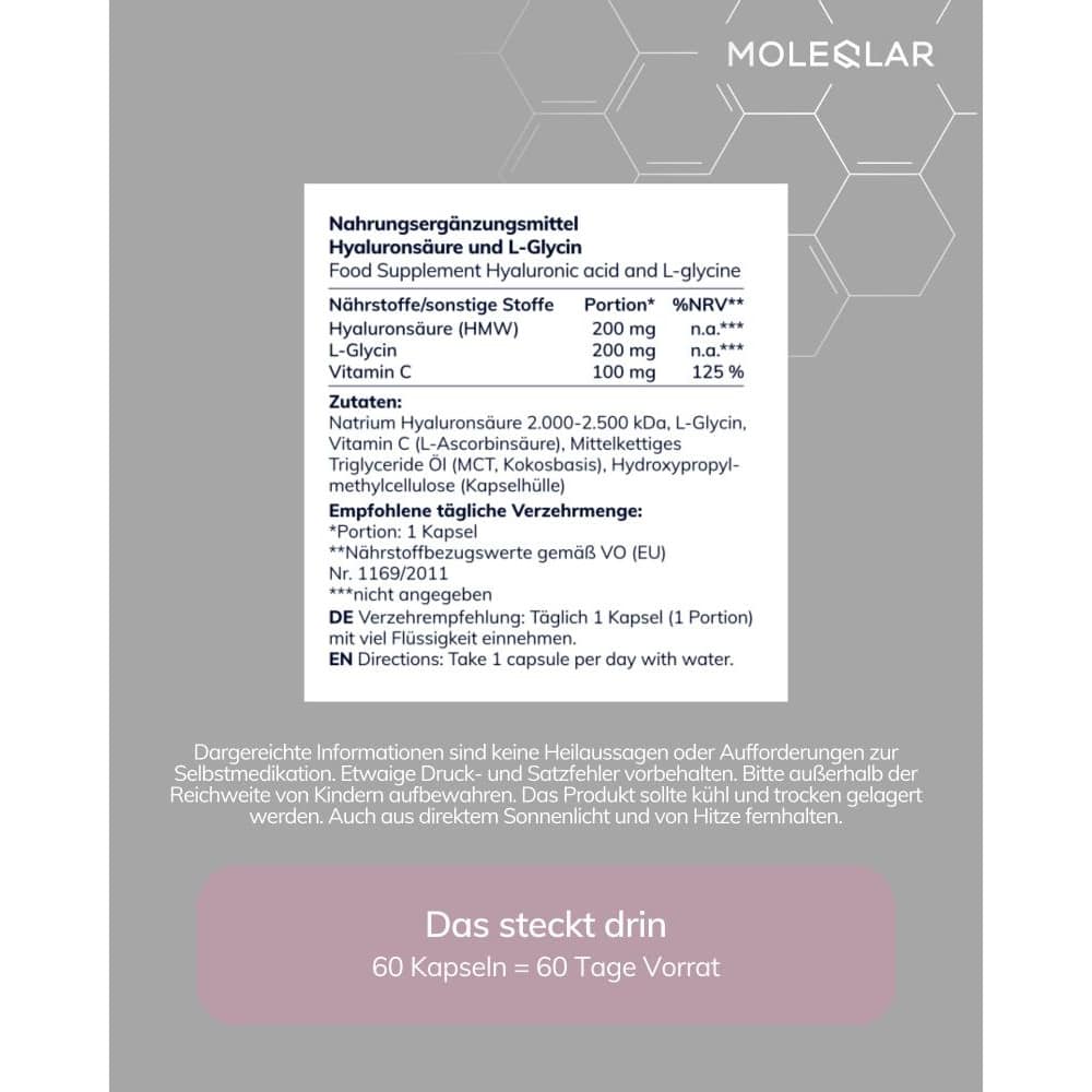 MOLEQLAR HYALURON  60 St Kapseln