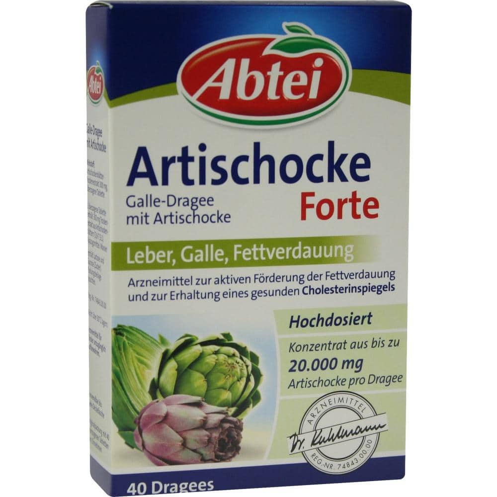 Abtei Galle-Dragee mit Artischocke 40 St Überzogene Tabletten
