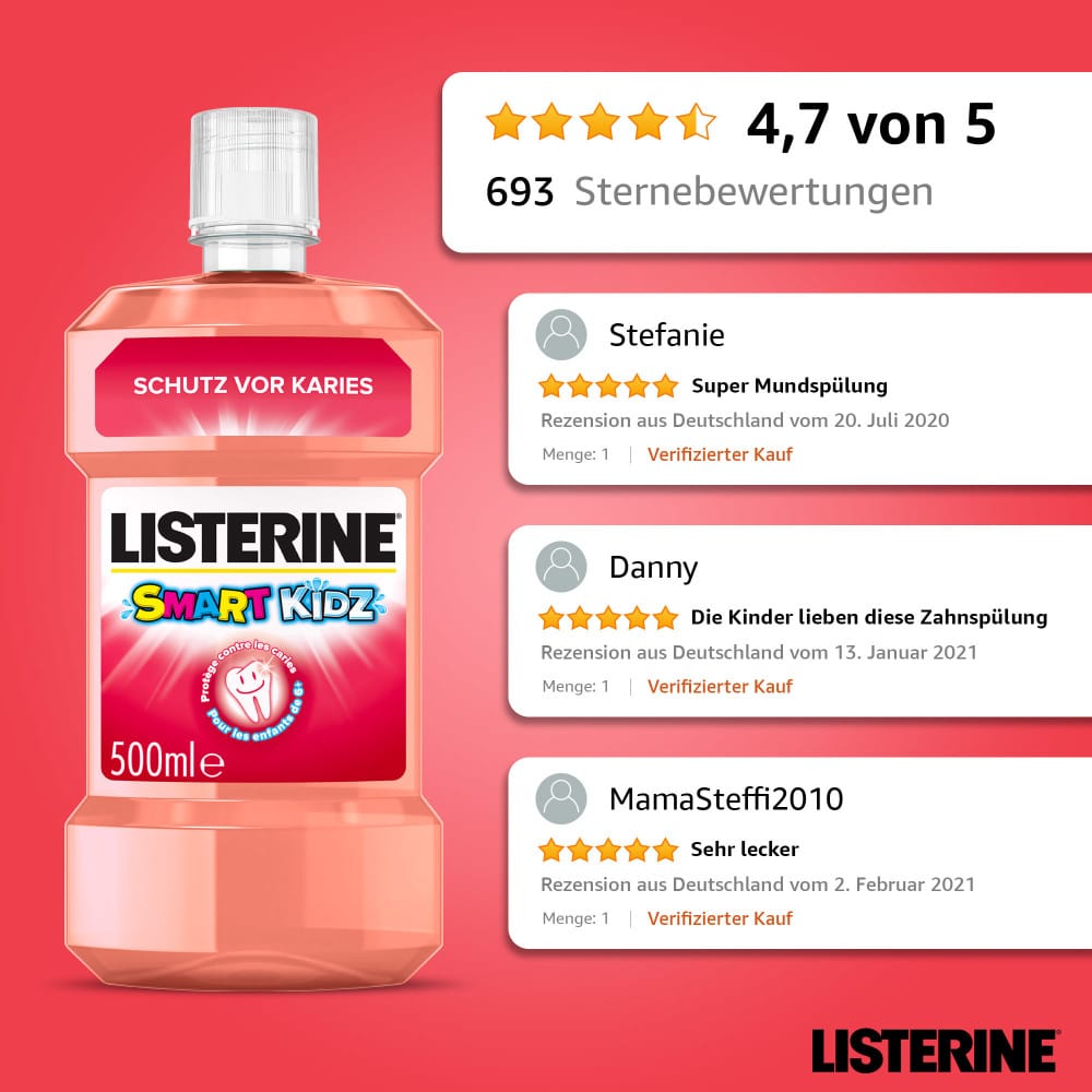 LISTERINE Smart Kidz Mild Berry 500 ml Lösung LISTERINE Smart Kidz Mild Berry 500 ml Lösung
