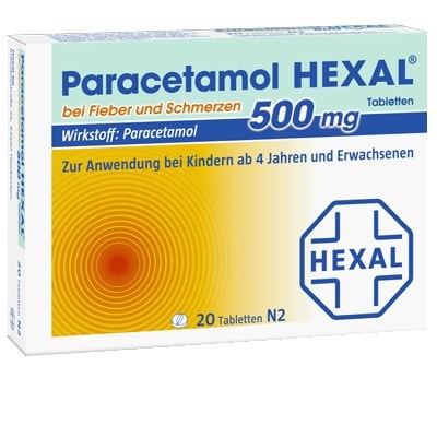 Paracetamol HEXAL 500mg 20 St Tabletten