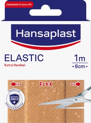 Hansaplast Elastic 1m x 8cm 1 St Pflaster