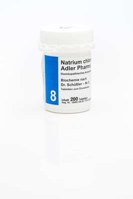 Natrium chloratum D6 Adler Pharma Biochemie nach Dr. Schüßler Nr.8, Tablette 200 St Tabletten