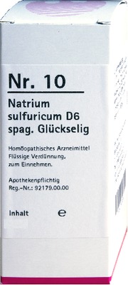 NR.10 Natrium sulfuricum D 6 spag.Glückselig 50 ml Tropfen zum Einnehmen