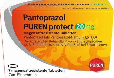 PANTOPRAZOL PUREN protect 20 mg magensaftres.Tabl. 7 St Tabletten magensaftresistent