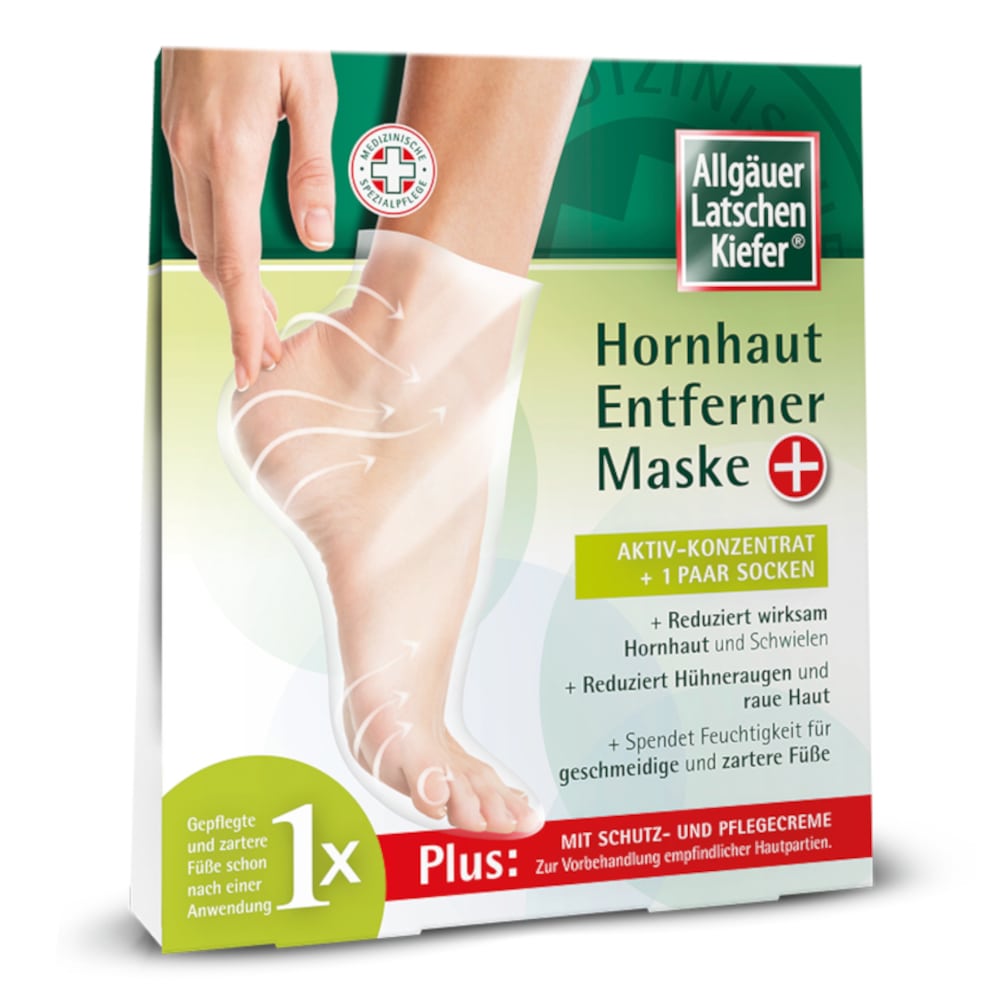 Allgäuer Latschen Kiefer Hornhaut Entferner Maske + 1 Packung