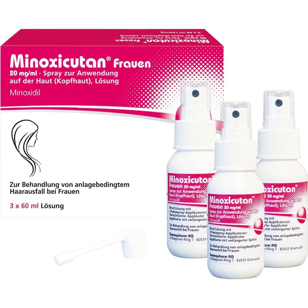 MINOXICUTAN Frauen 20 mg/ml Spray 3X60 ml Lösung