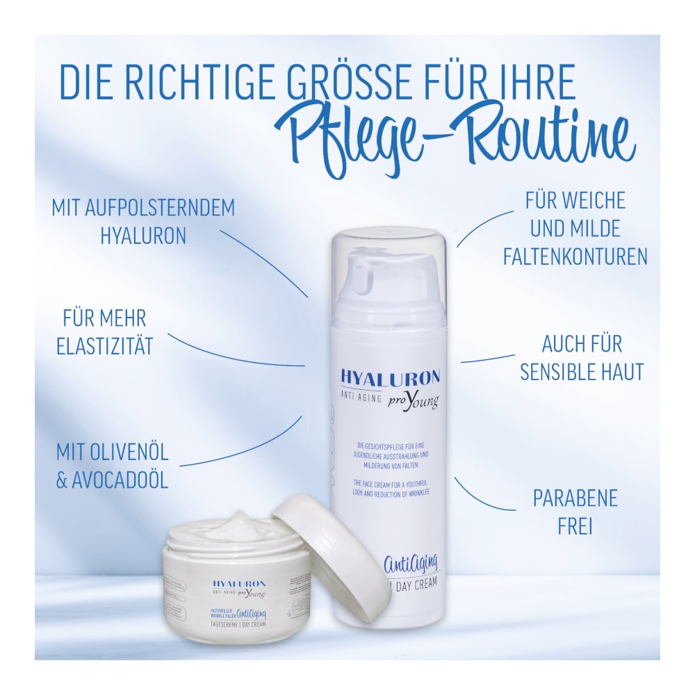 proYoung HYALURON ANTI AGING FALTENFILLER GESICHTSCREME 140 ml Creme