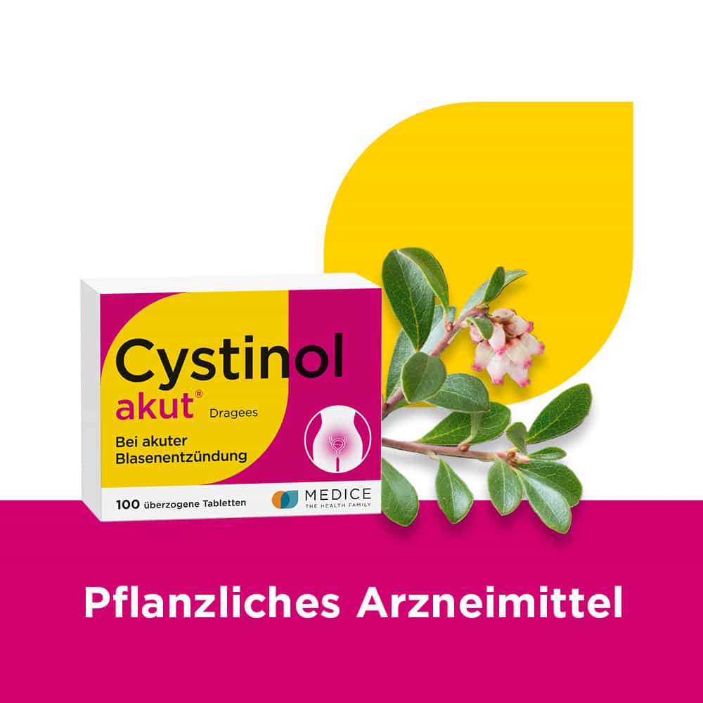Cystinol akut bei akuter Blasenentzündung & Harnwegsinfektion 100 St Überzogene Tabletten