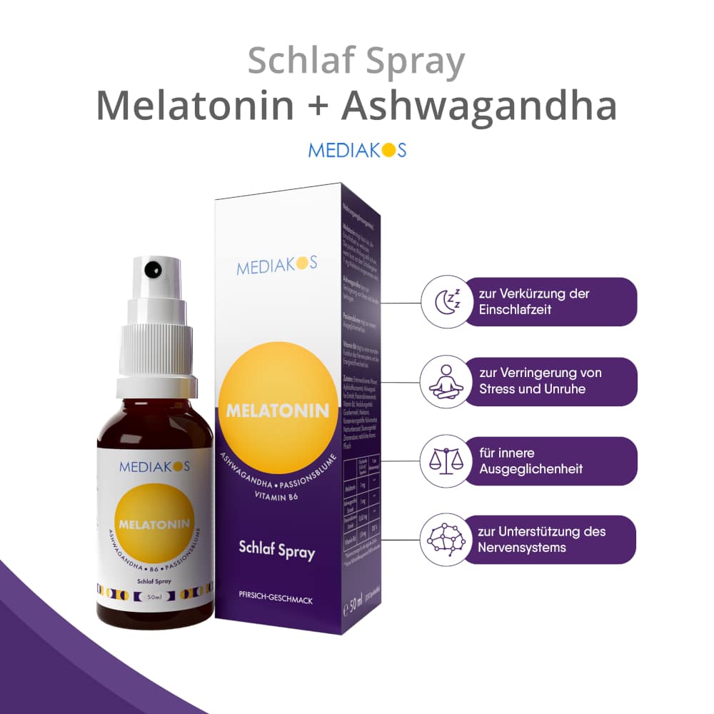 MEDIAKOS MELATONIN Ashwagandha Schlaf Spray 50 ml Spray