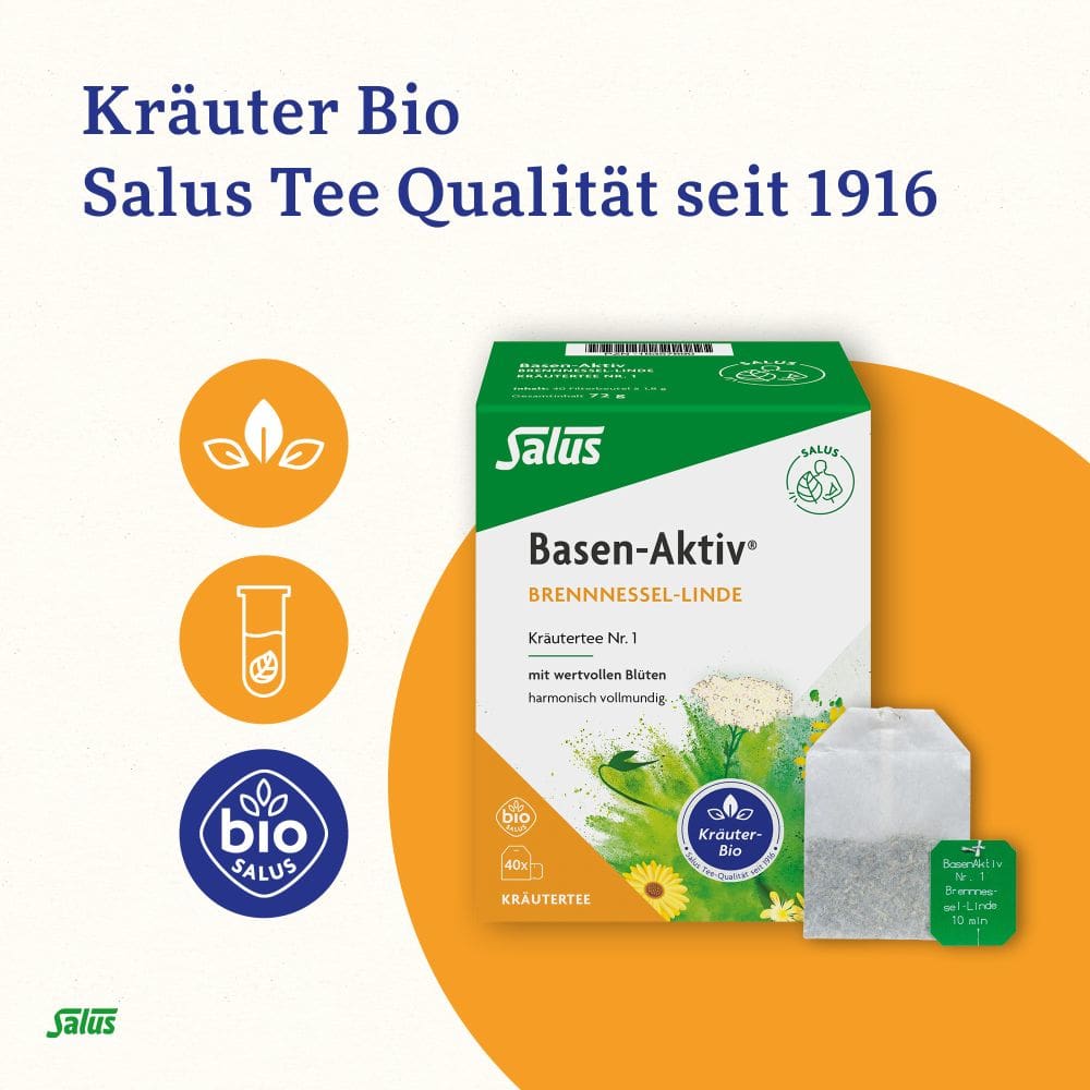 Salus Basen-Aktiv Kräutertee Nr. 1 Brennessel Linde 40 St Filterbeutel