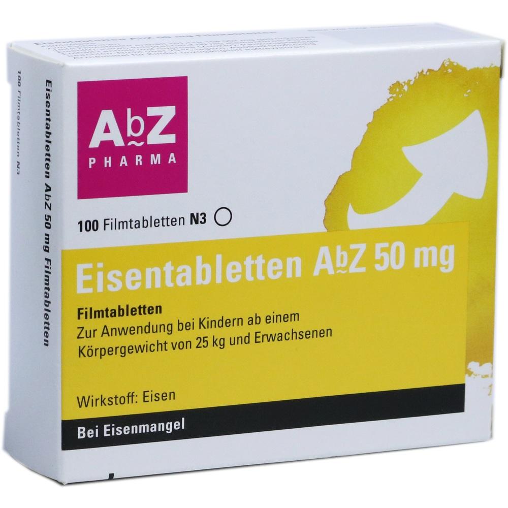 EISENTABLETTEN AbZ 50mg 100 St Filmtabletten