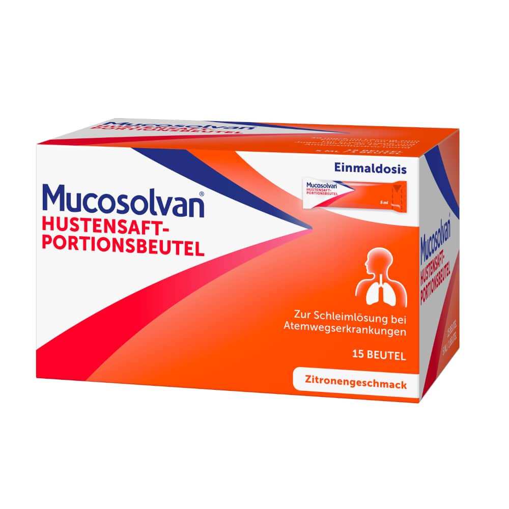 Mucosolvan HUSTENSAFT-PORTIONSBEUTEL 15X5 ml Lösung zum Einnehmen