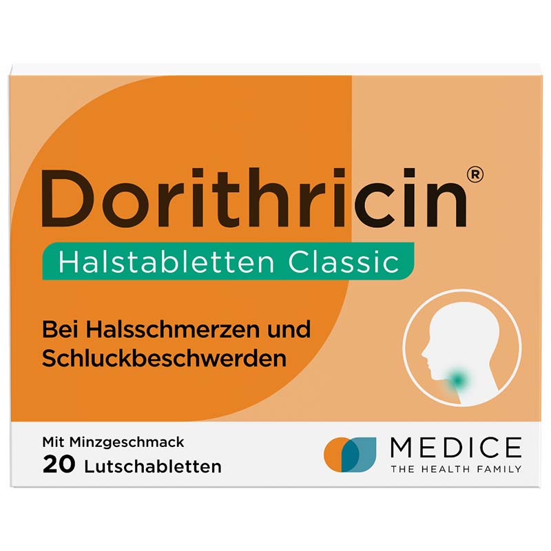 Dorithricin Classic Lutschtabletten bei Halsschmerzen 20 St Lutschtabletten