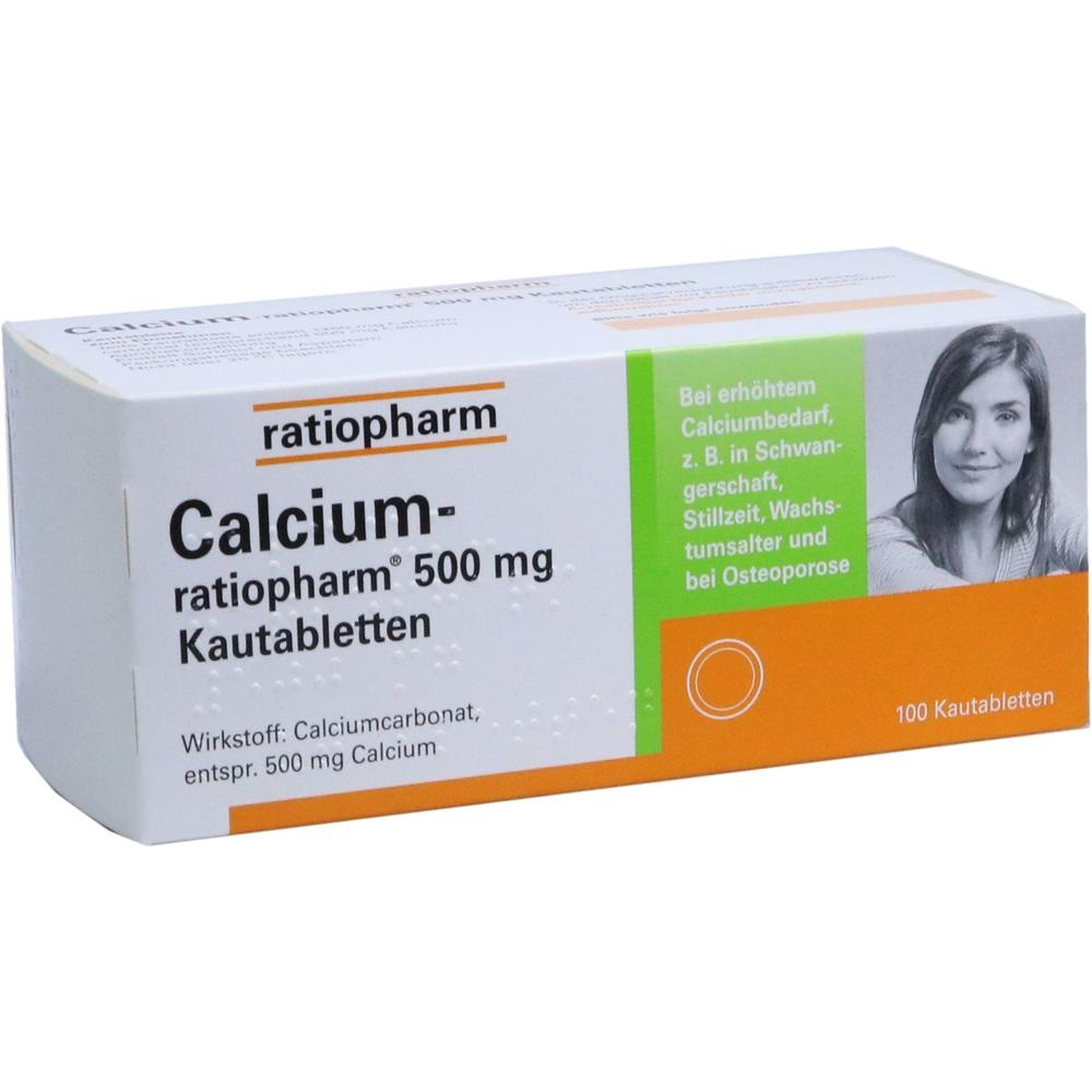 Calcium-ratiopharm 500mg 100 St Kautabletten