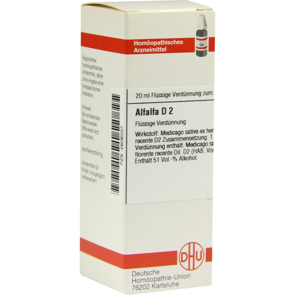 ALFALFA D 2 Dilution 20 ml Dilution