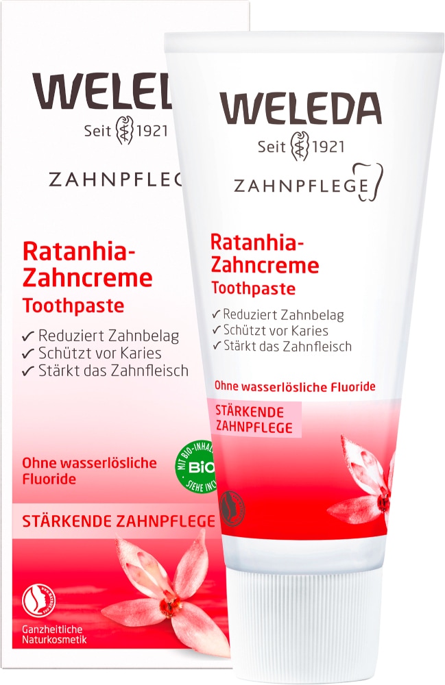 WELEDA Ratanhia-Zahncreme 75 ml Zahnpasta