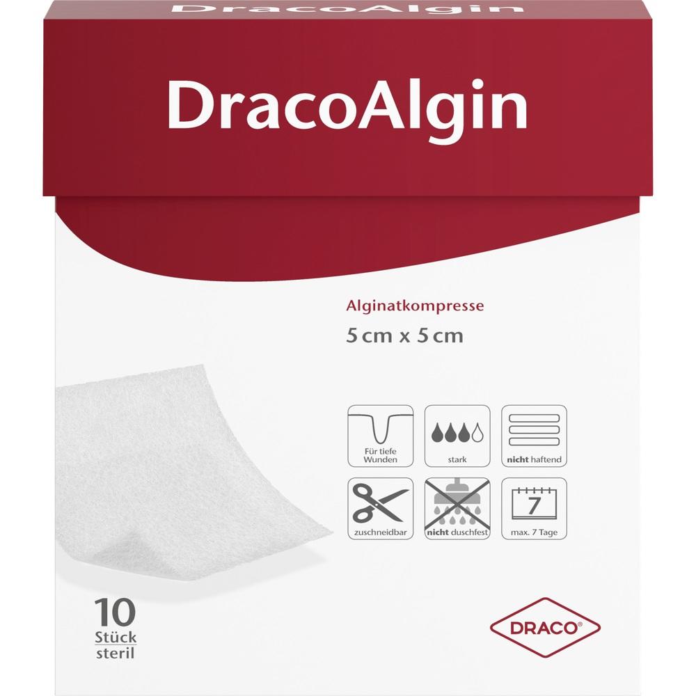 Dracoalgin 5x5 Cm Alginatkompresse 10 St Kompressen