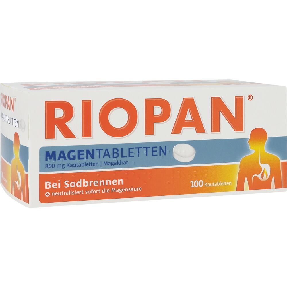RIOPAN MAGENTABLETTEN - Bei Sodbrennen 100 St Kautabletten