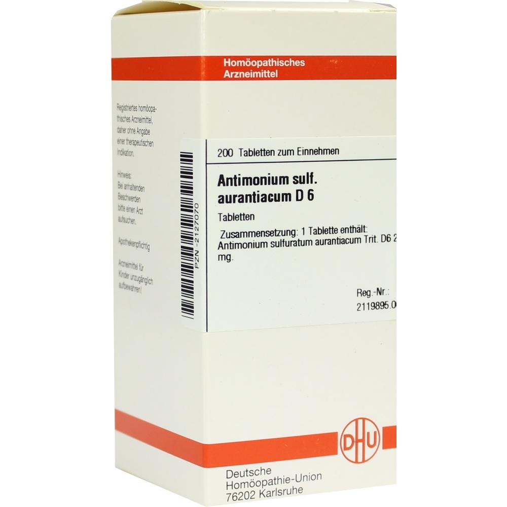 ANTIMONIUM SULFURATUM aurantiacum D 6  200 St Tabletten