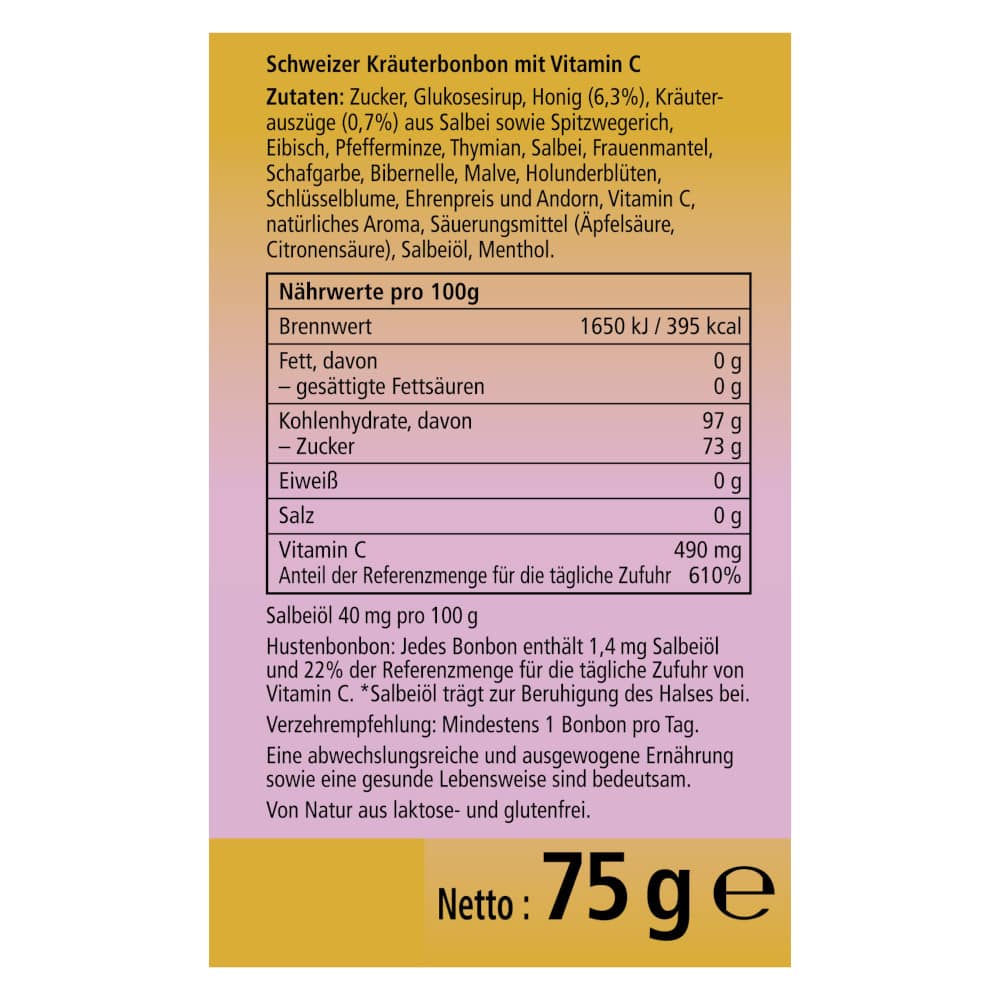 Ricola Honig Alpen Salbei 75 g Bonbons