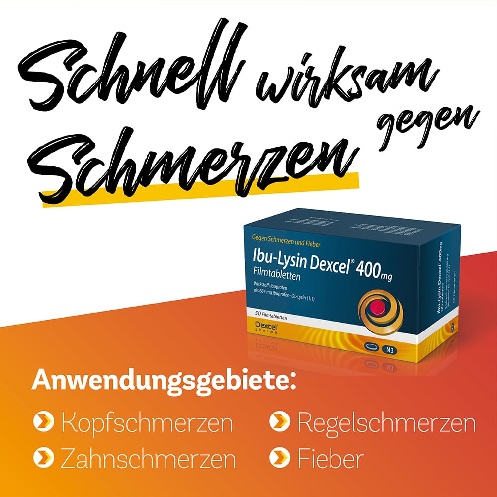 Ibu-Lysin Dexcel 400 mg 50 St Filmtabletten