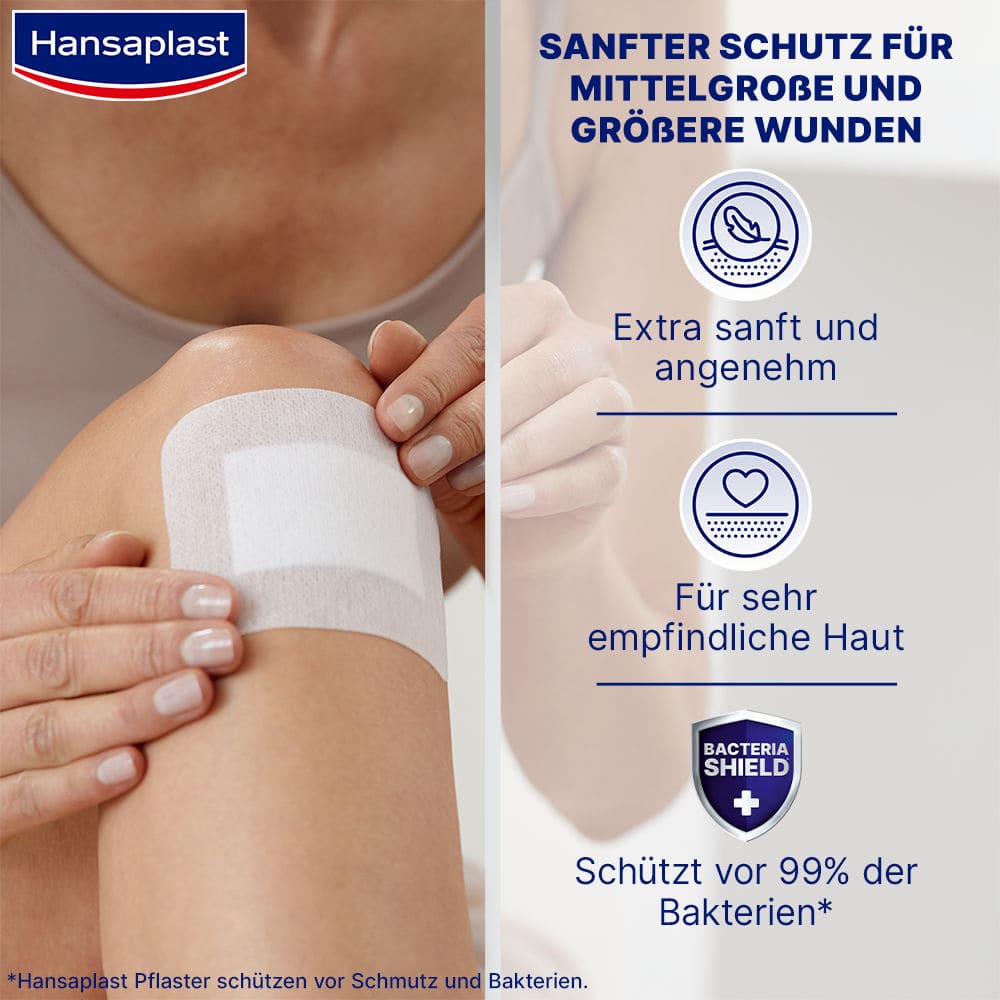 Hansaplast ULTRA SENSITIVE XXL Pflasterstrips 8x10cm 5 St Pflaster