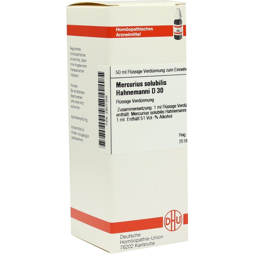 MERCURIUS SOLUBILIS Hahnemanni D 30 Dilution 50 ml Dilution