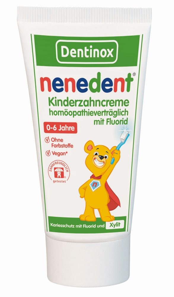 Dentinox nenedent Kinderzahncreme homöopathieverträglich mit Fluorid 50 ml Zahncreme