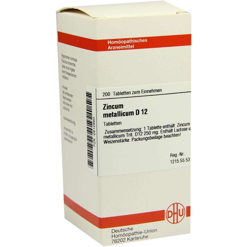 ZINCUM METALLICUM D 12 Tabletten 200 St Tabletten