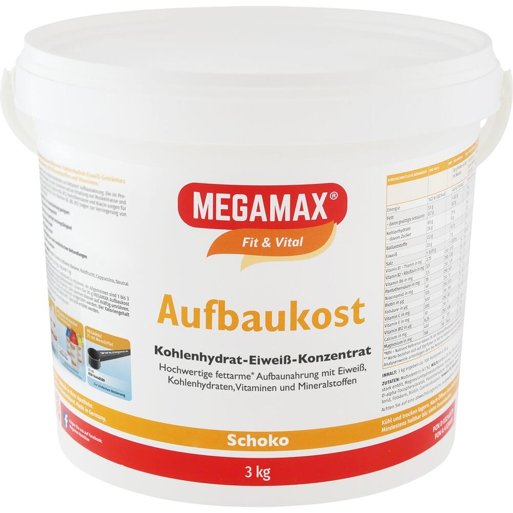 MEGAMAX Aufbaukost Schoko Pulver 3 kg Pulver