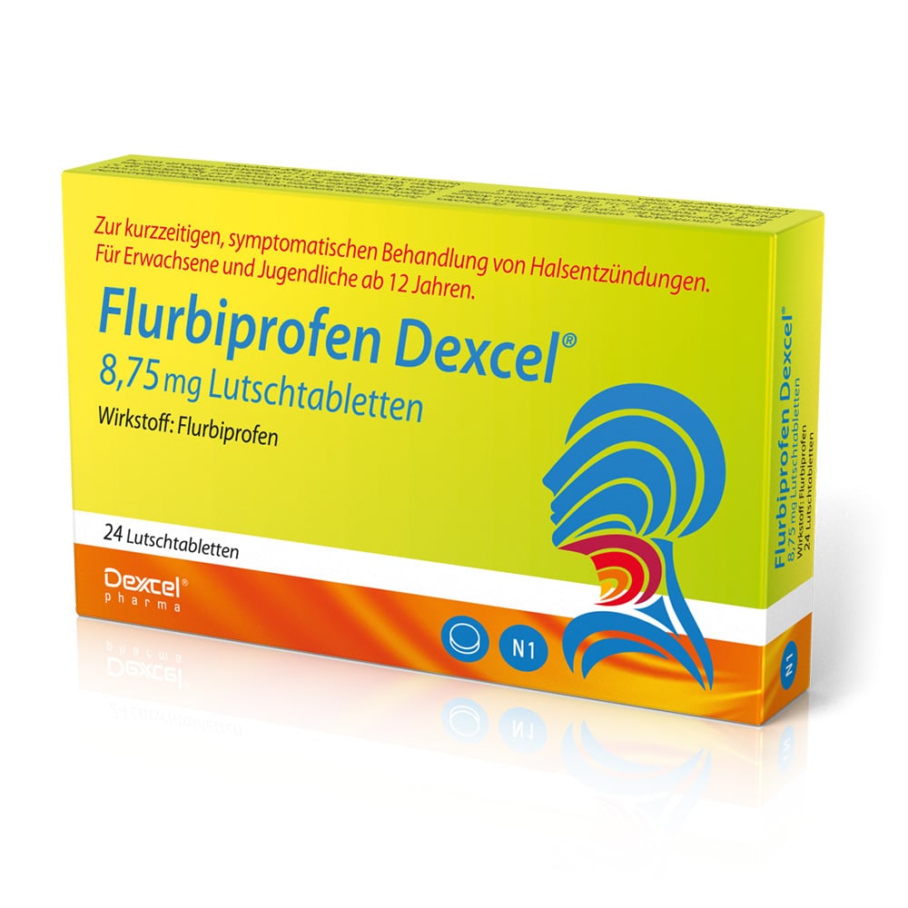 Flurbiprofen Dexcel gegen Halsschmerzen 24 St Lutschtabletten