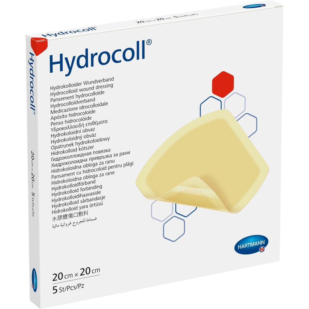 HYDROCOLL Wundverband 20x20 cm 5 St Kompressen