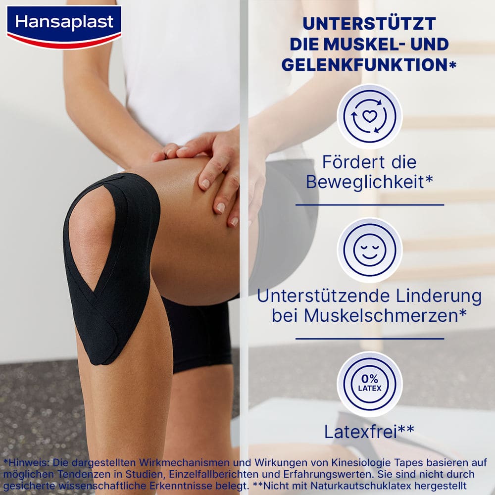 Hansaplast KINESIOLOGIE TAPE Schwarz  1 St Bandage