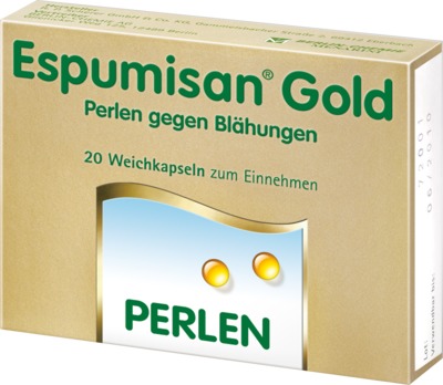 ESPUMISAN Gold Perlen gegen Blähungen 20 St Weichkapseln