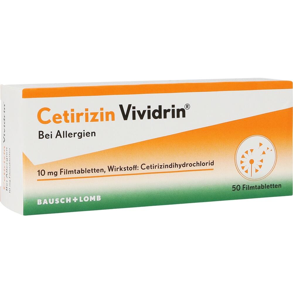 Cetirzin Vividrin - Schnell wirksame Allergietabletten 50 St Filmtabletten
