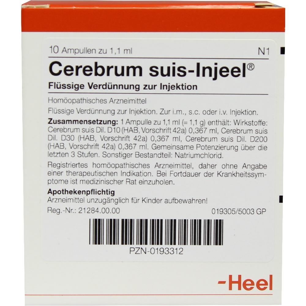 CEREBRUM SUIS Injeel Ampullen 10 St Ampullen