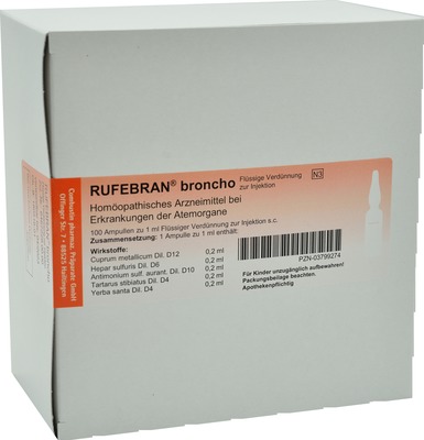 RUFEBRAN broncho Ampullen 100 St Ampullen
