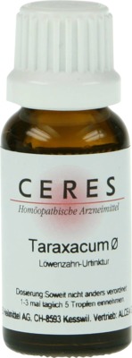 CERES Taraxacum Urtinktur 20 ml Tropfen