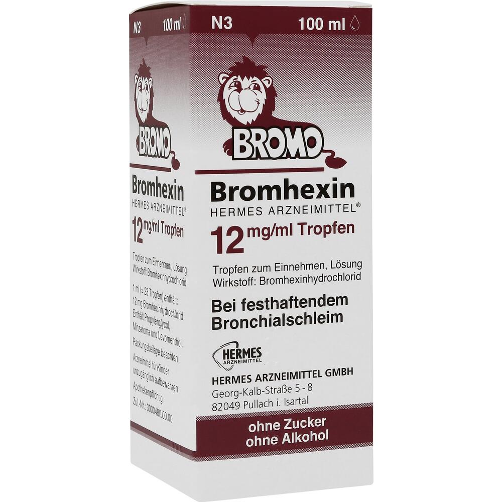 Bromhexin HERMES 12 mg / ml 100 ml Tropfen zum Einnehmen