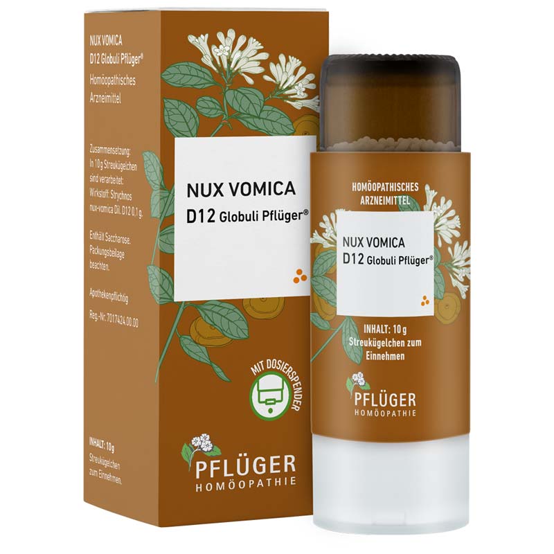 NUX VOMICA D12 Pflüger 10 g Globuli