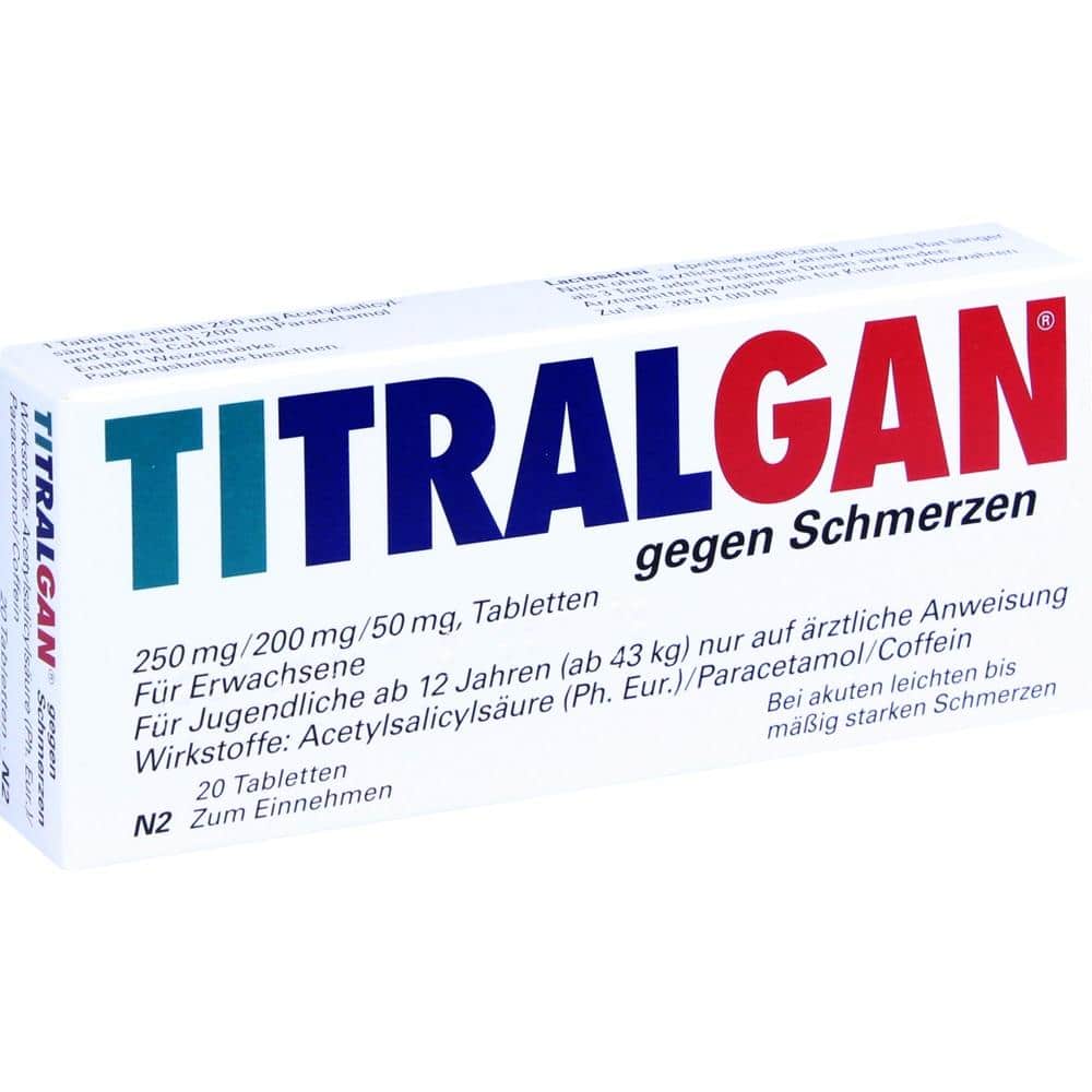 TITRALGAN gegen Schmerzen 20 St Tabletten