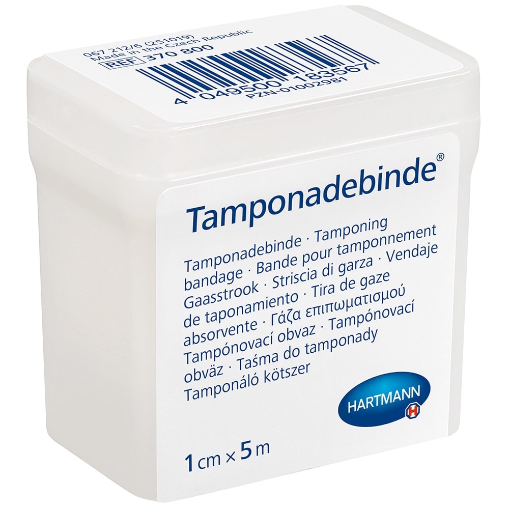 TAMPONADEBINDE 1 cmx5 m steril Hartmann 1 St Binden TAMPONADEBINDE 1 cmx5 m steril Hartmann 1 St Binden