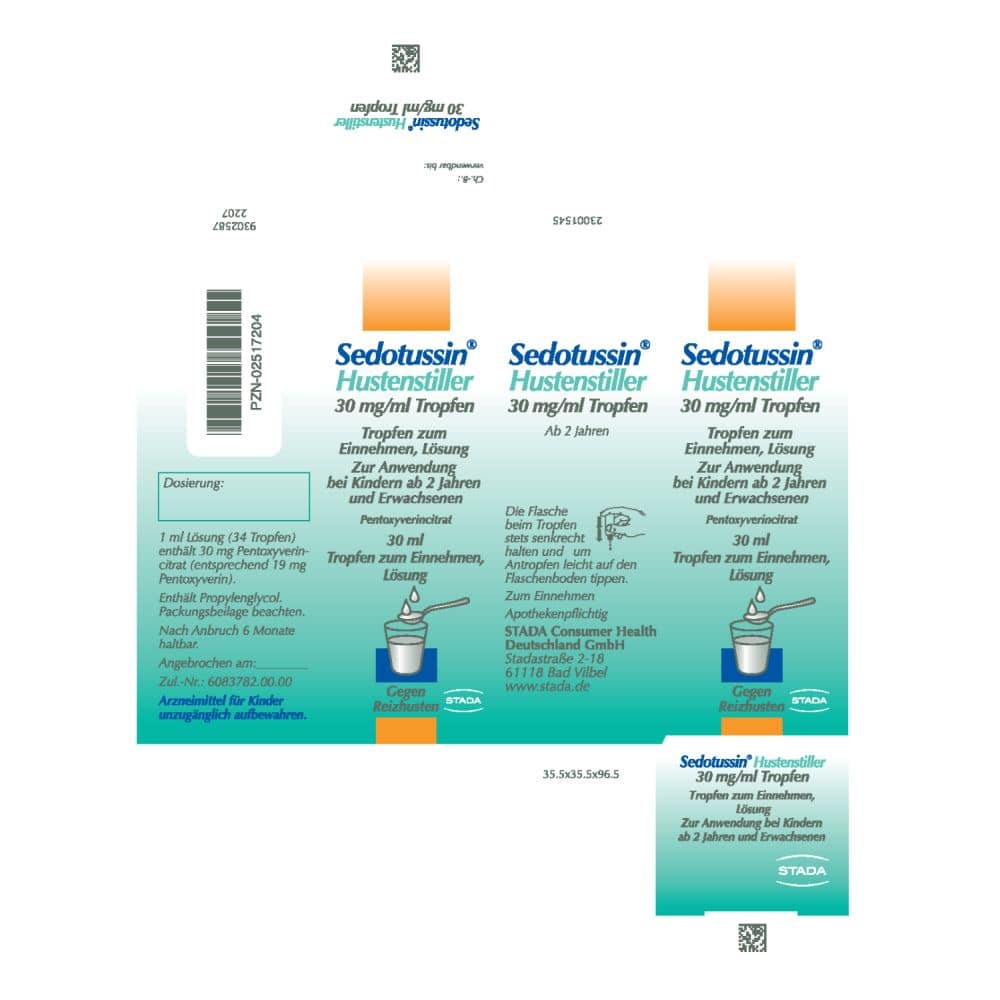 Sedotussin Hustenstiller 30mg/ml 30 ml Tropfen zum Einnehmen