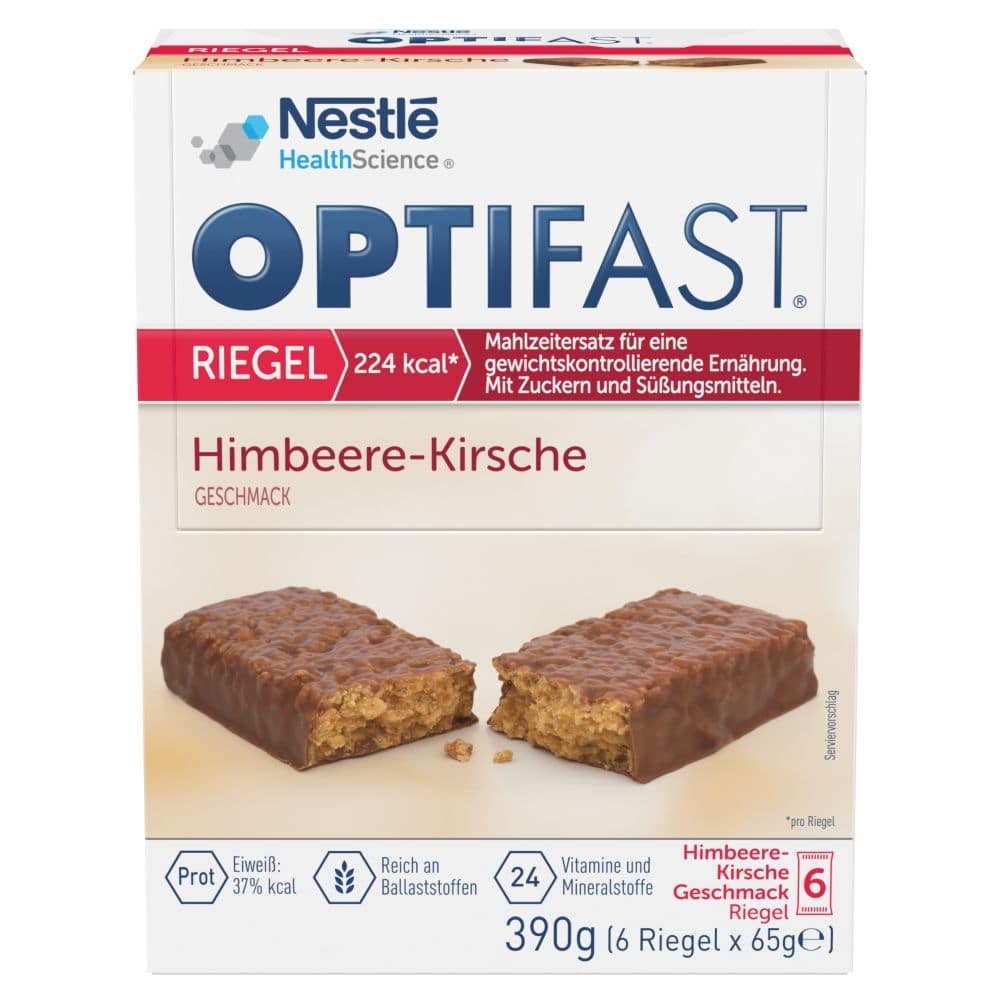 OPTIFAST RIEGEL Himbeere-Kirsche Geschmack 6X65 g