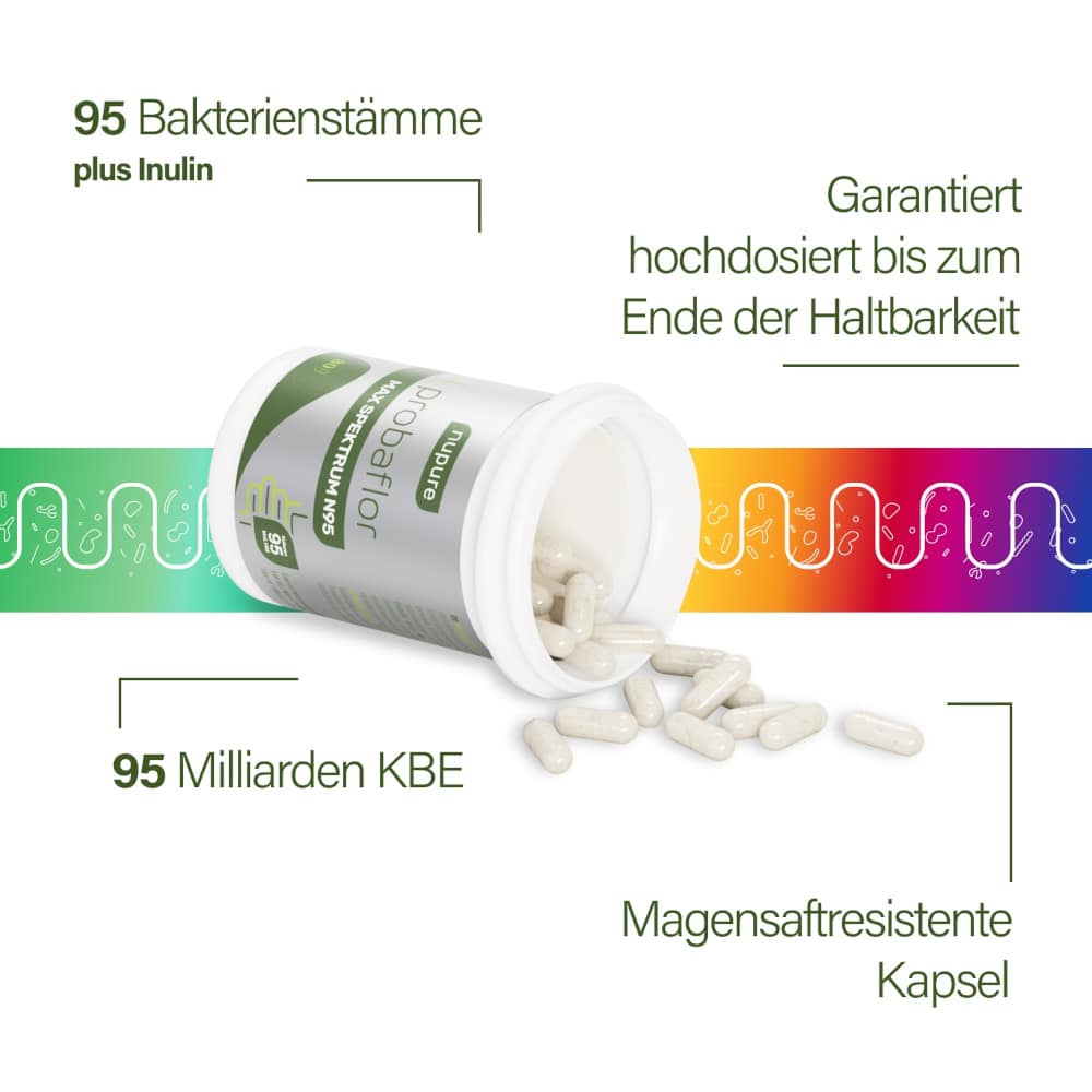 Nupure probaflor Max Spektrum N95 Kapseln 80 St 80 St Kapseln magensaftresistent
