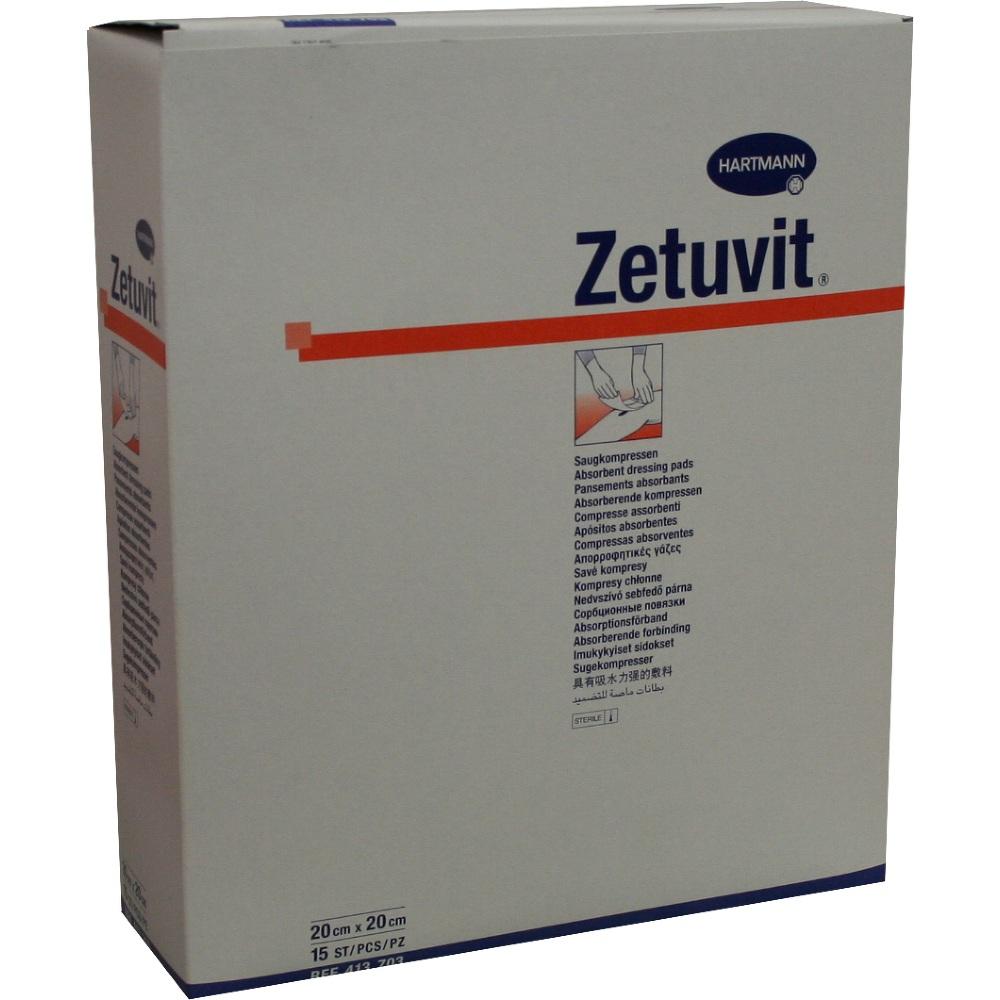 ZETUVIT Saugkompressen steril 20x20 cm 15 St Kompressen
