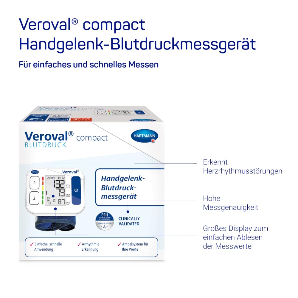 Veroval compact Handgelenk-Blutdruckmessgerät 1 St