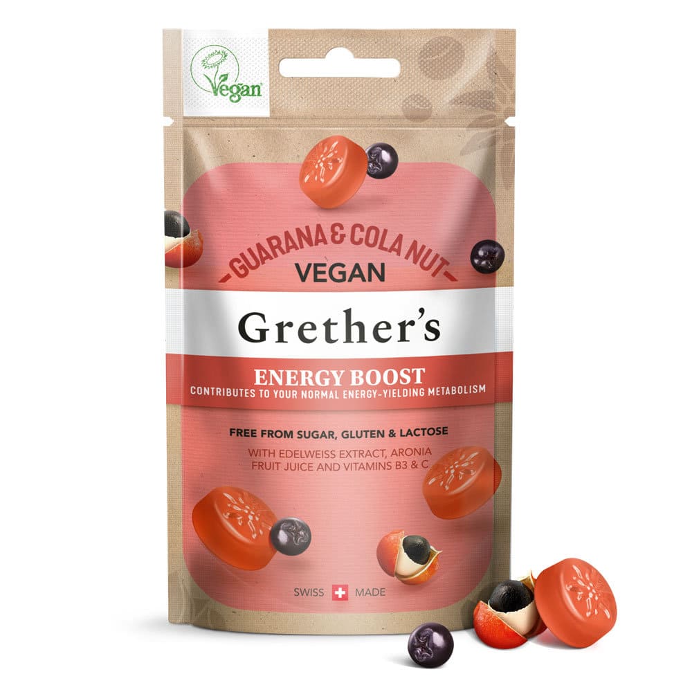 Grether’s Vegan Energy Boost - Guarana & Kolanuss 45 g Pastillen